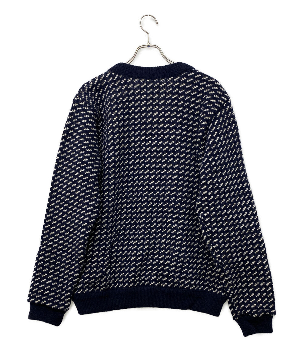 L.L.Bean バーズアイカーディガン 丸首 80s メンズ SIZE L エルエルビーン