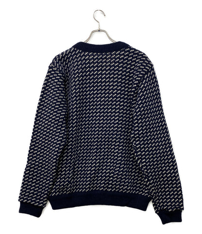 L.L.Bean バーズアイカーディガン 丸首 80s メンズ SIZE L エルエルビーン