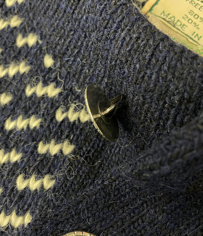 L.L.Bean バーズアイカーディガン 丸首 80s メンズ SIZE L エルエルビーン