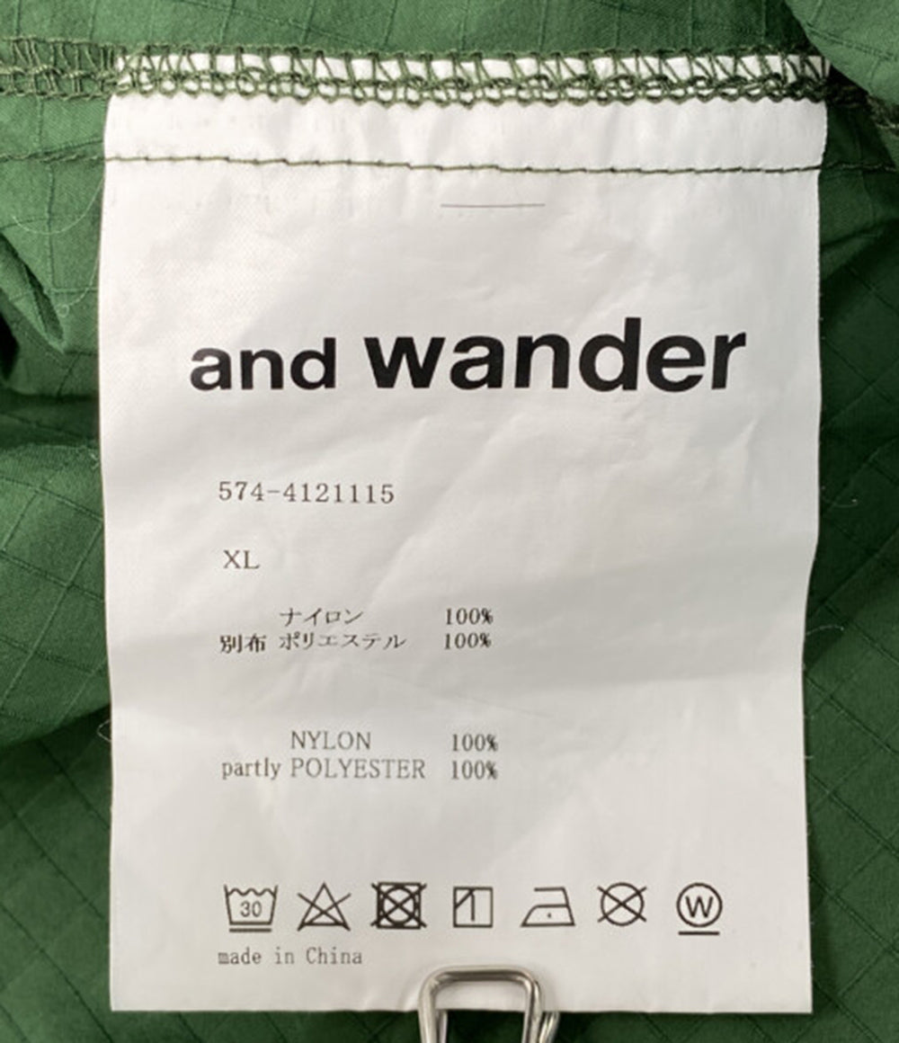 and wander ナイロンジャケット breath rip pullover jacket メンズ SIZE XL アンドワンダー