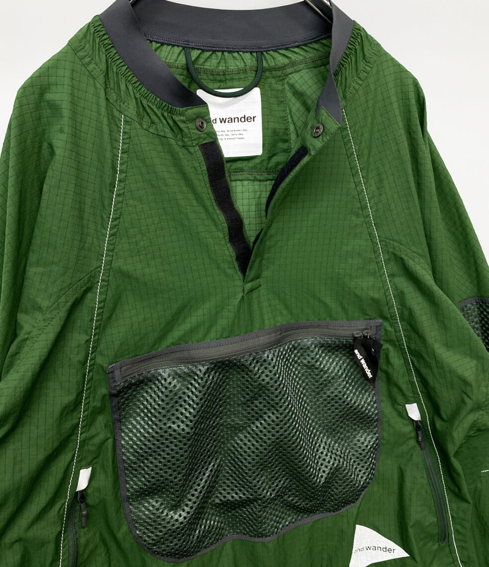 and wander ナイロンジャケット breath rip pullover jacket メンズ SIZE XL アンドワンダー