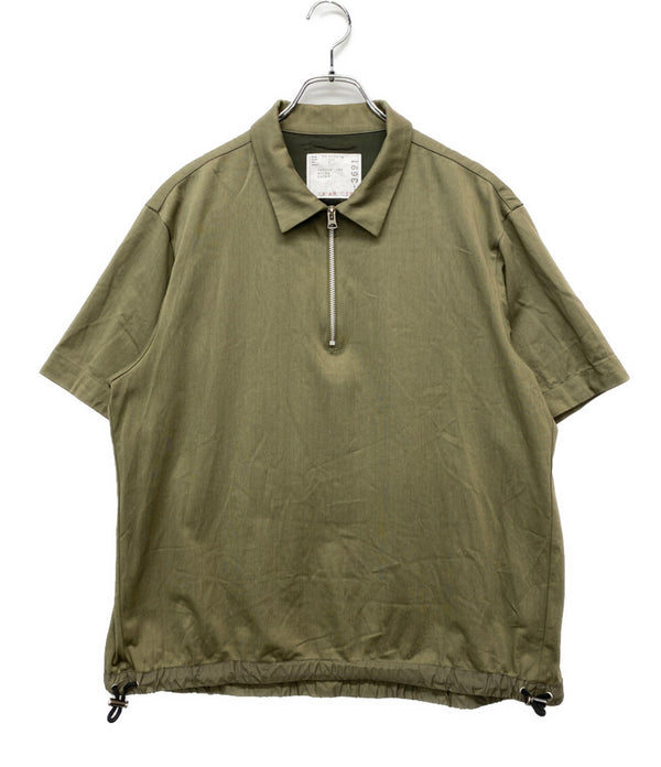 sacai 半袖Ｔシャツ ハーフジップポロシャツ カーキ 25-03691M メンズ SIZE 2 サカイ