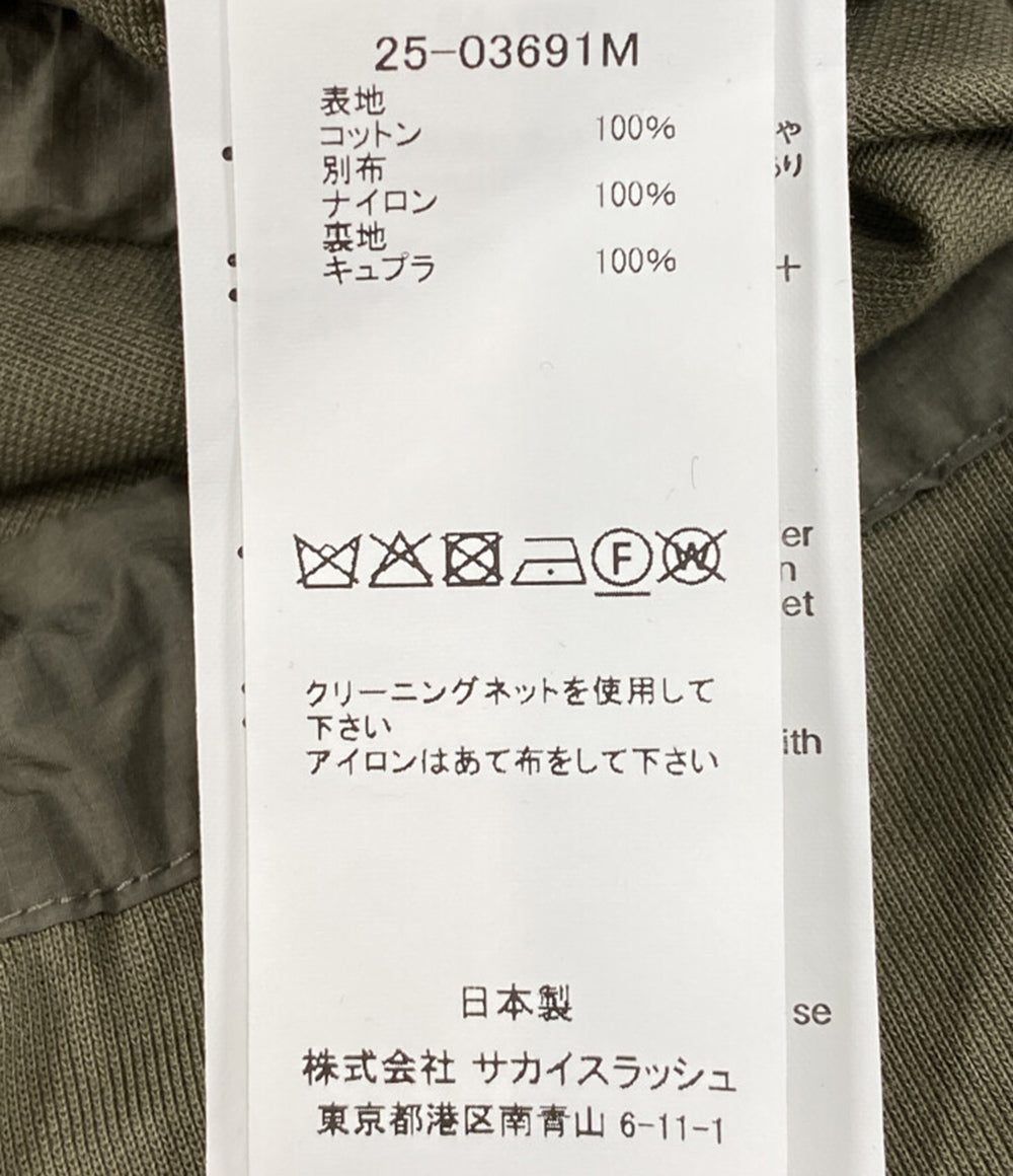 sacai 半袖Ｔシャツ ハーフジップポロシャツ カーキ 25-03691M メンズ SIZE 2 サカイ