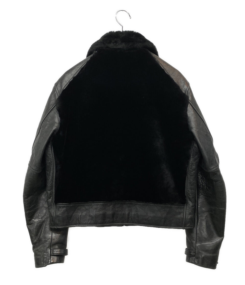 HARLEY DAVIDSON グリズリージャケット 牛革 羊毛皮 ブラック メンズ SIZE M ハーレーダビッドソン