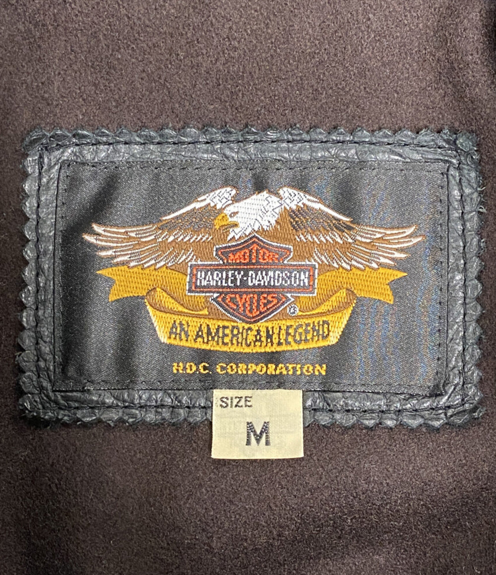 HARLEY DAVIDSON グリズリージャケット 牛革 羊毛皮 ブラック メンズ SIZE M ハーレーダビッドソン