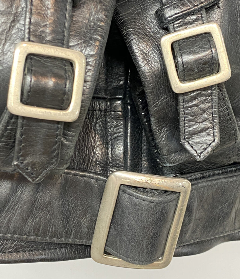 HARLEY DAVIDSON グリズリージャケット 牛革 羊毛皮 ブラック メンズ SIZE M ハーレーダビッドソン
