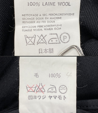 YOHJI YAMAMOTO POUR HOMME アーカイブ ポンチョコート 80s 丸ロゴ ウールギャバ メンズ SIZE M ヨウジヤマモトプールオム