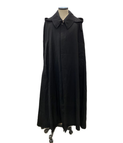 YOHJI YAMAMOTO POUR HOMME アーカイブ ポンチョコート 80s 丸ロゴ ウールギャバ メンズ SIZE M ヨウジヤマモトプールオム