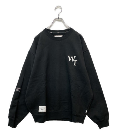 美品 WTAPS スウェット Academy Sweater Cotton ブラック 261ATDT-CSM04 メンズ SIZE 03 ダブルタップス