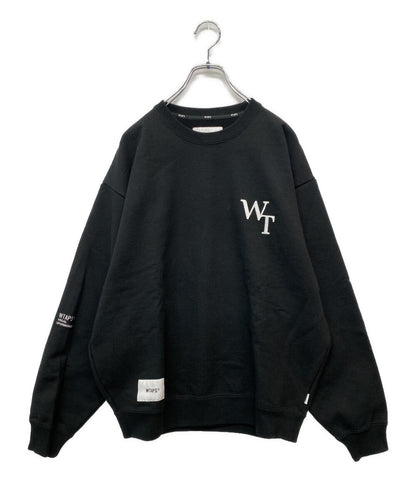 美品 WTAPS スウェット Academy Sweater Cotton ブラック 261ATDT-CSM04 メンズ SIZE 03 ダブルタップス