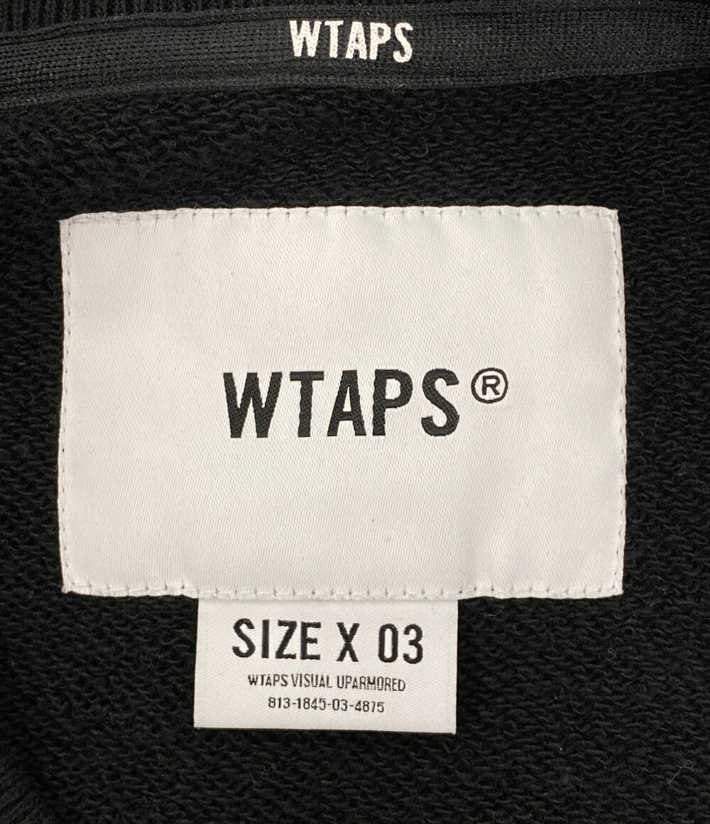 美品 WTAPS スウェット Academy Sweater Cotton ブラック 261ATDT-CSM04 メンズ SIZE 03 ダブルタップス
