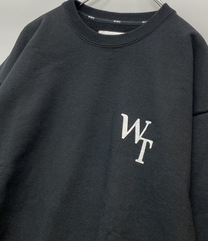美品 WTAPS スウェット Academy Sweater Cotton ブラック 261ATDT-CSM04 メンズ SIZE 03 ダブルタップス