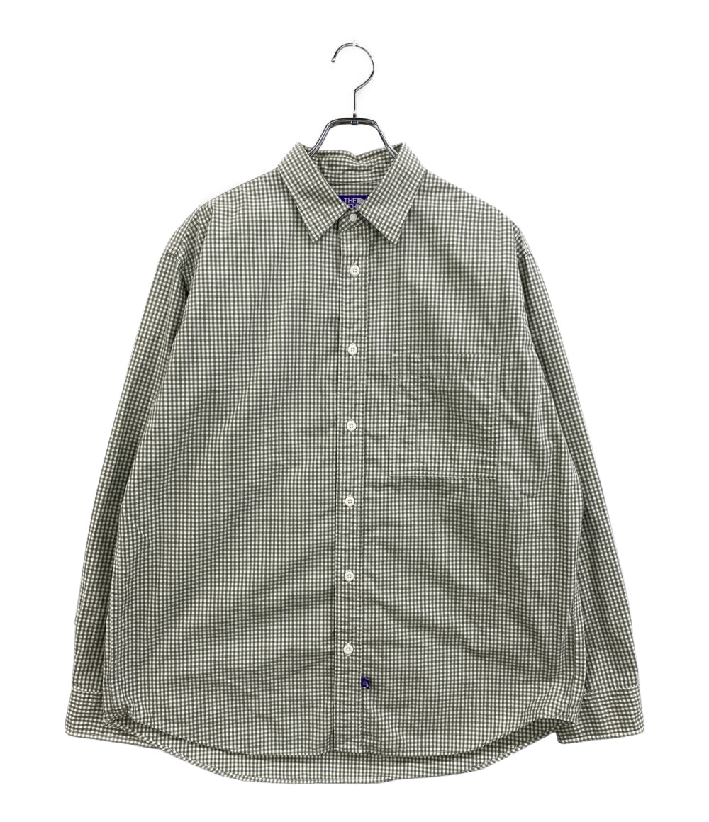 THE NORTH FACE PURPLE LABEL 長袖シャツ Regular Collar Gingham Field Shirt メンズ SIZE L ザノースフェイスパープルレーベル