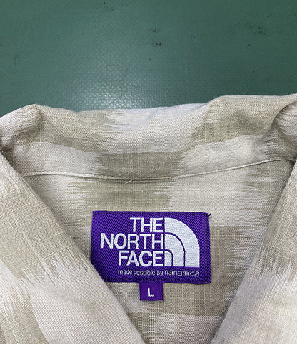 THE NORTH FACE PURPLE LABEL 半袖シャツ Open Collar Checkerboard Field S S Shirt メンズ SIZE L ザノースフェイスパープルレーベル