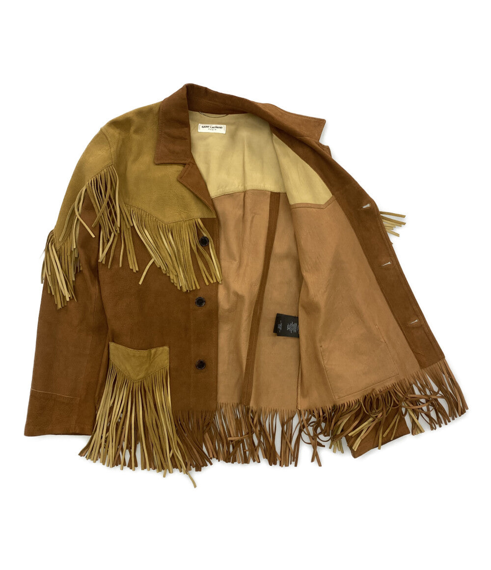 Saint Laurent フリンジジャケット 16ss レディース SIZE 48 サンローラン