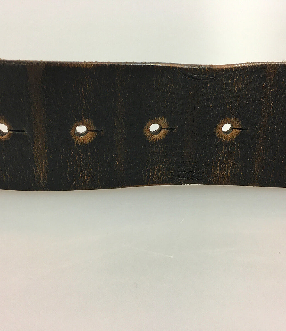 美品 RRL RALPH LAUREN ヴィンテージ加工ロゴスタッズベルト メンズ SIZE 30 ダブルアールエル