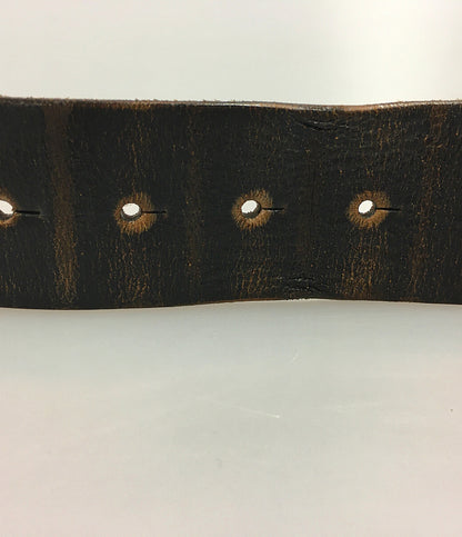 美品 RRL RALPH LAUREN ヴィンテージ加工ロゴスタッズベルト メンズ SIZE 30 ダブルアールエル