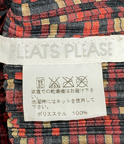 プリーツプリーズ 美品 キャミソール 民族柄ノースリーブトップス      レディース SIZE 3  PLEATS PLEASE