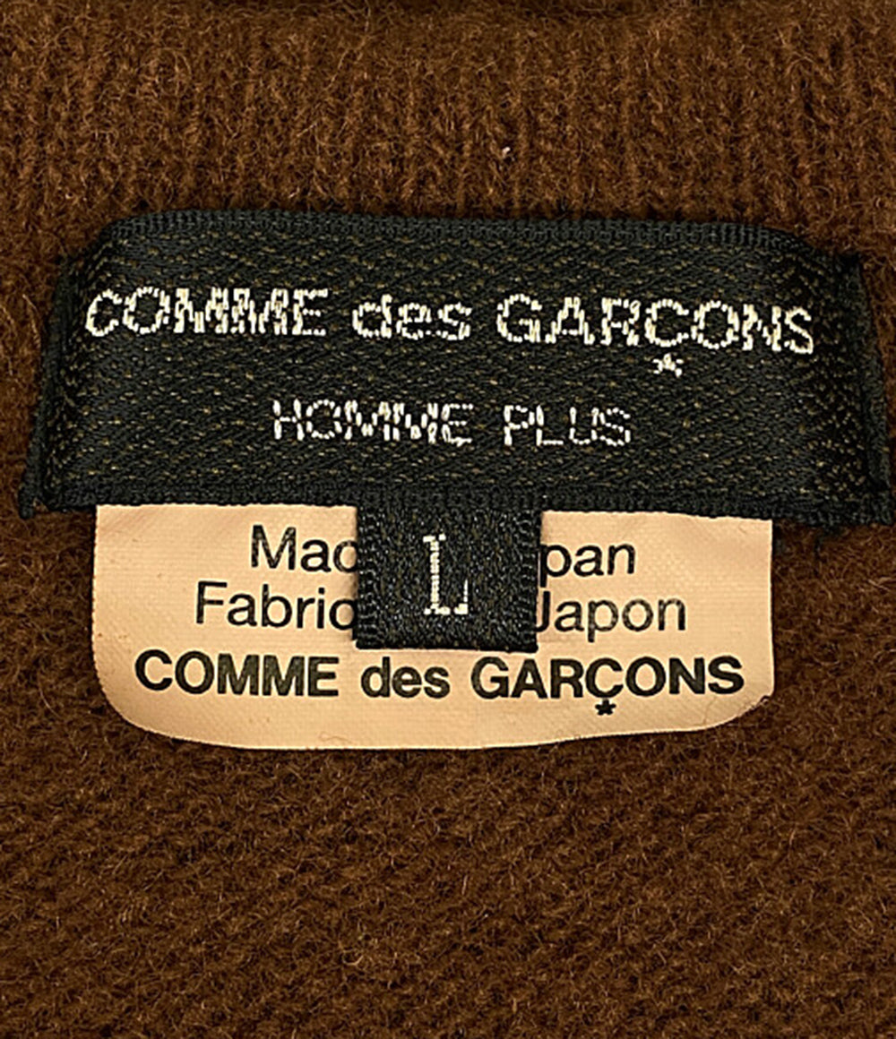 COMME des GARCONS HOMME PLUS ニット サイドスリット ブラウン 22aw