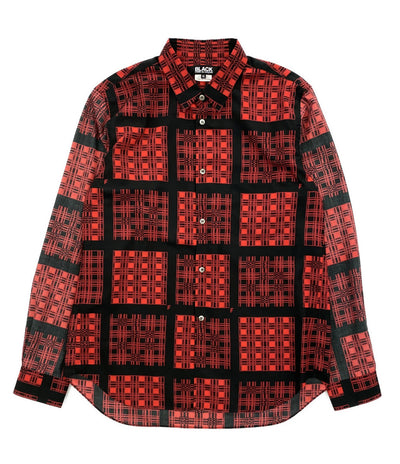 ブラックコムデギャルソン 美品 長袖シャツ L S CHECK SHIRT 23aw     メンズ SIZE XL  BLACK COMME des GARCONS