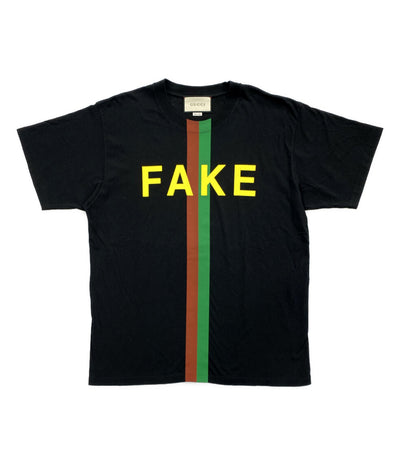 グッチ  半袖Ｔシャツ FAKE黒      レディース SIZE S  GUCCI