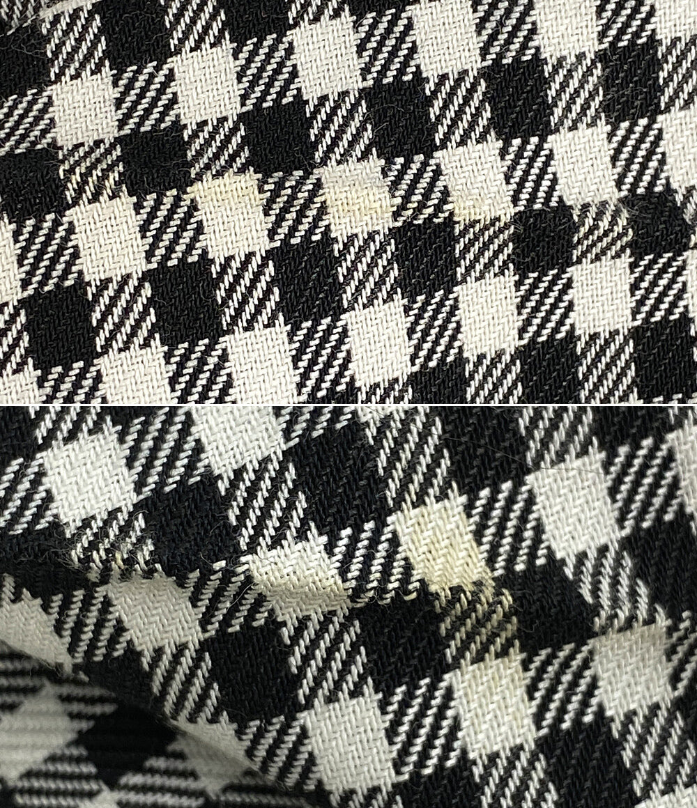 ジエダ テーラードジャケット チェック ホワイト ブラック