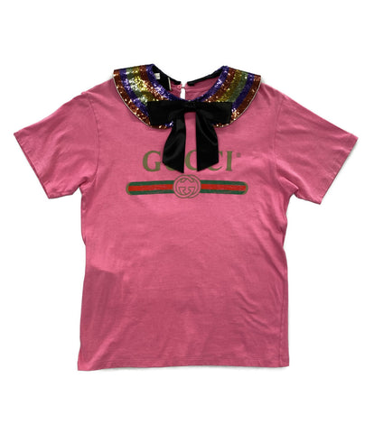 グッチ  半袖Ｔシャツ Print Collared Cotton T-shirt      レディース SIZE XS  GUCCI