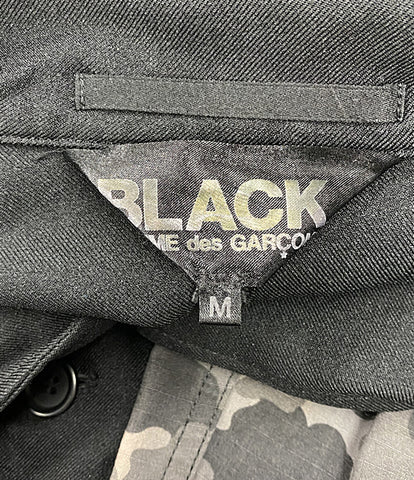 ブラックコムデギャルソン  テーラードジャケット 袖カモポリ縮絨ジャケット 12SS    1I-J223 メンズ SIZE M  BLACK COMME des GARCONS