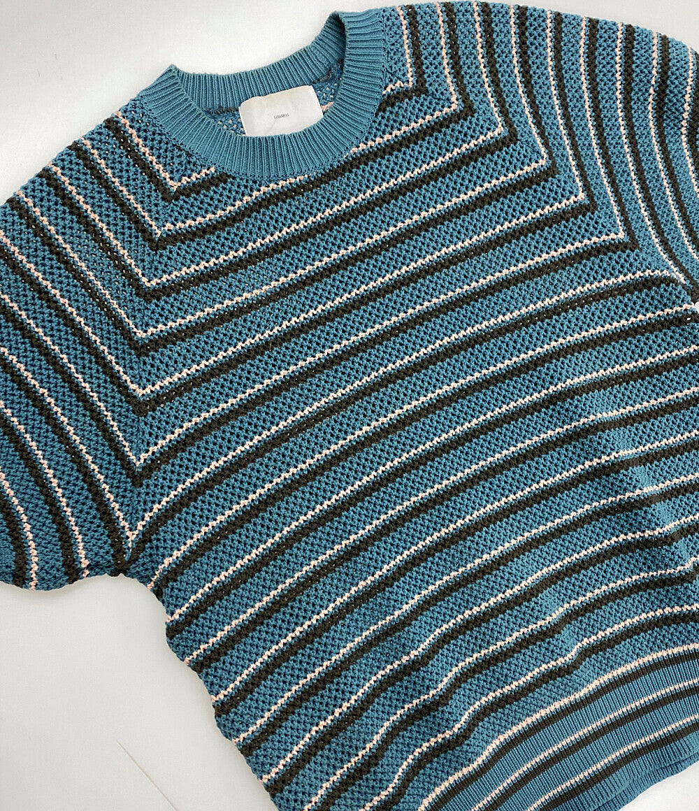 シュガーヒル 半袖ニット MULTI STRIPE COTTON KNIT TEE 23ss     メンズ SIZE 1  SUGARHILL