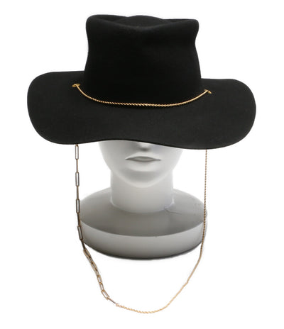 美品 VAN PALMA ヴァンパルマ ハット チェーンウールハット レディース SIZE 58