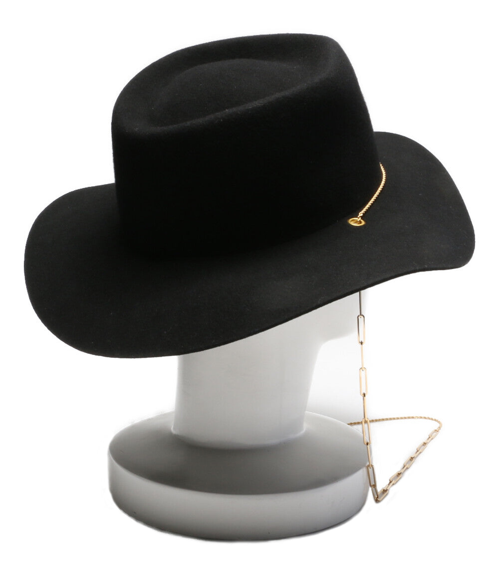 美品 VAN PALMA ヴァンパルマ ハット チェーンウールハット レディース SIZE 58