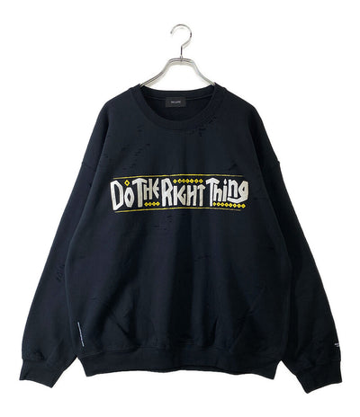 デラックス  長袖スウェットシャツ ブラック THE RIGHT THING 23aw     メンズ SIZE L  DELUXE