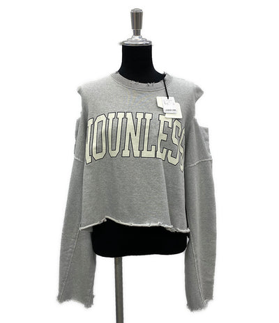 ナウンレス スウェット CUT OFF LOGO SWEAT      レディース SIZE 1  NOUNLESS