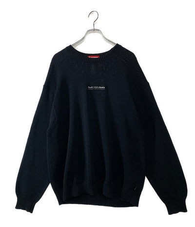 シュプリーム  長袖ニット コットン Fuck Everybody Sweter      メンズ SIZE L  Supreme