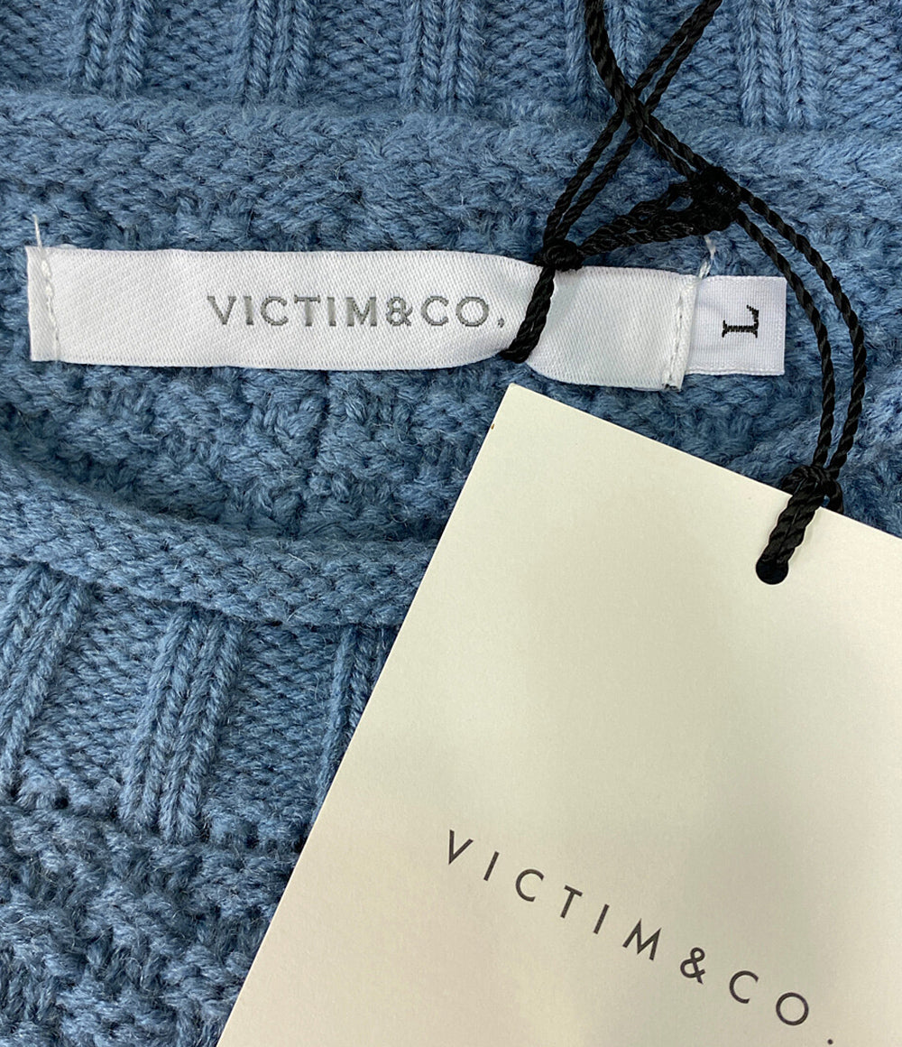 ヴィクティム  長袖ニット GUERNSEY KNIT 水色      メンズ SIZE L  VICTIM