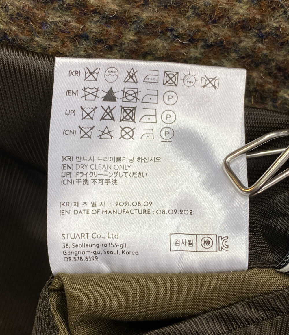 アンダースンベル チェスターダブルコート 6Bチェック ウール100