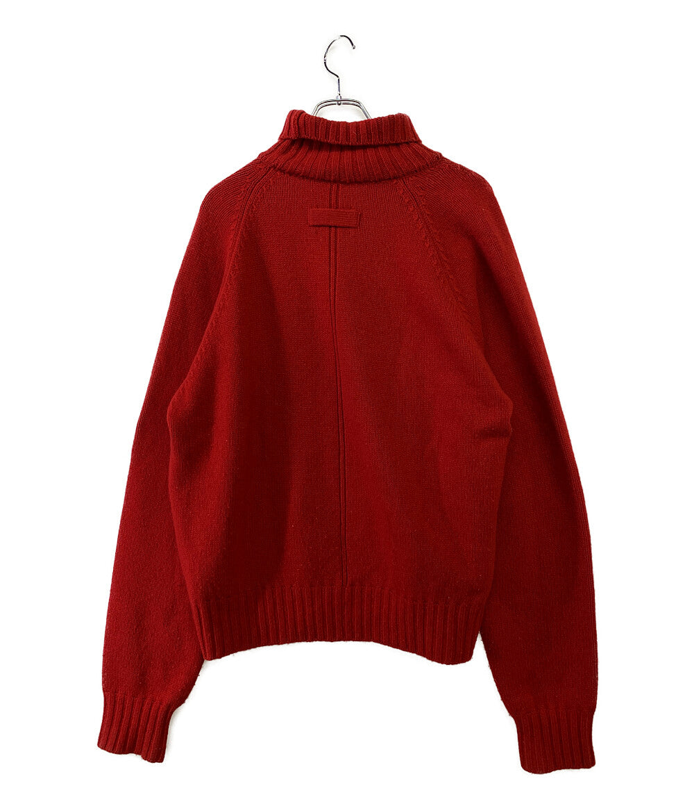 シュタイン ハイネックニット レッド メンズ SIZE S stein