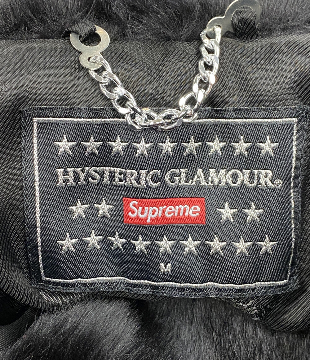 シュプリーム 美品 ヒステリックグラマー ファーコート Faux fur coat 17AW     メンズ SIZE M  Supreme×Hysteric glamour