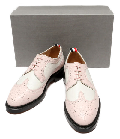 トムブラウン 美品 ウィングチップ ピンクぺプルド スペクテイターブローグ      メンズ SIZE 40  THOM BROWNE