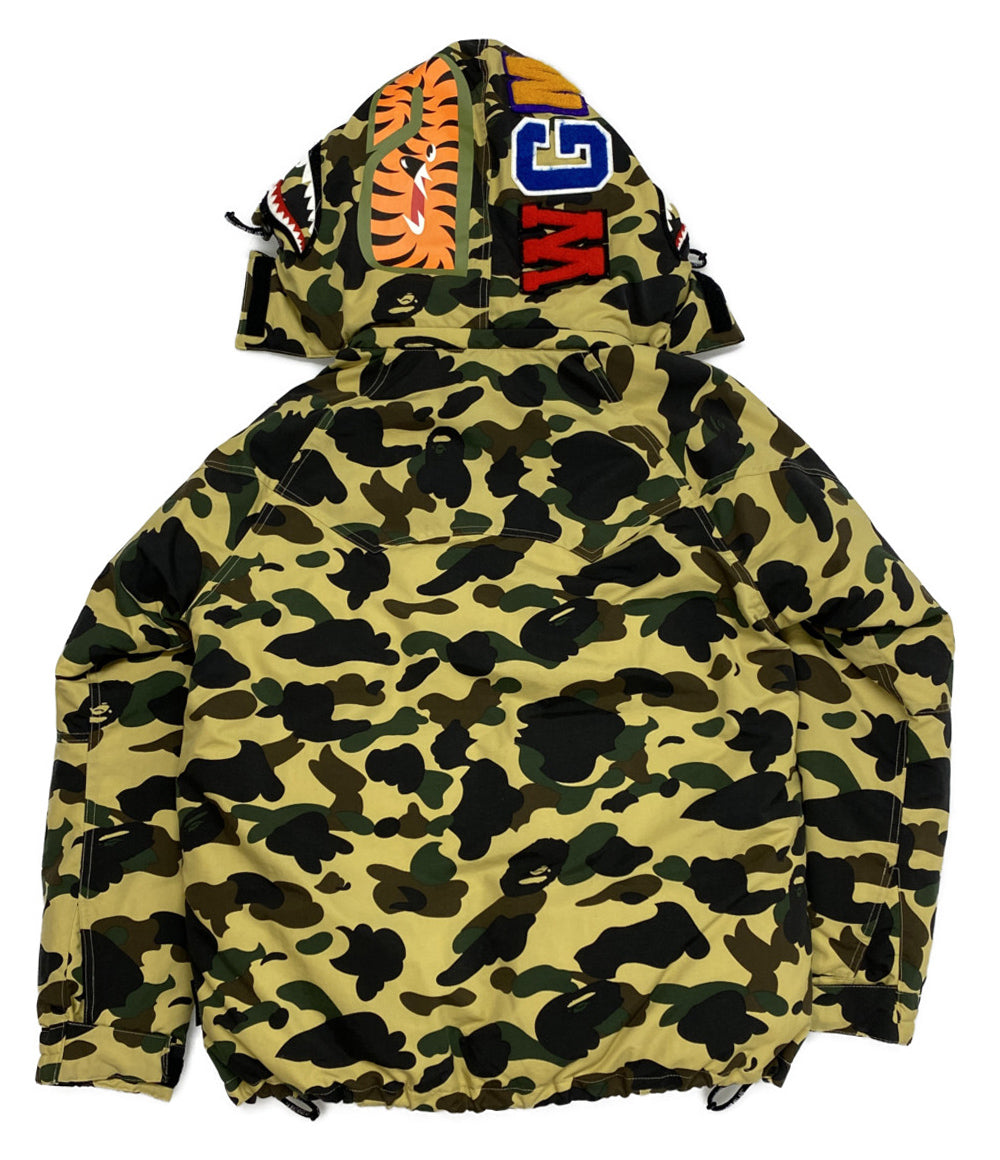 A BATHING APE ダウンジャケット 1ST CAMO SHARK SNOWBOARD DOWN JACKET メンズ SIZE L アベイシングエイプ