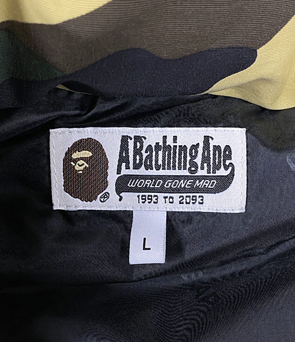 A BATHING APE ダウンジャケット 1ST CAMO SHARK SNOWBOARD DOWN JACKET メンズ SIZE L アベイシングエイプ
