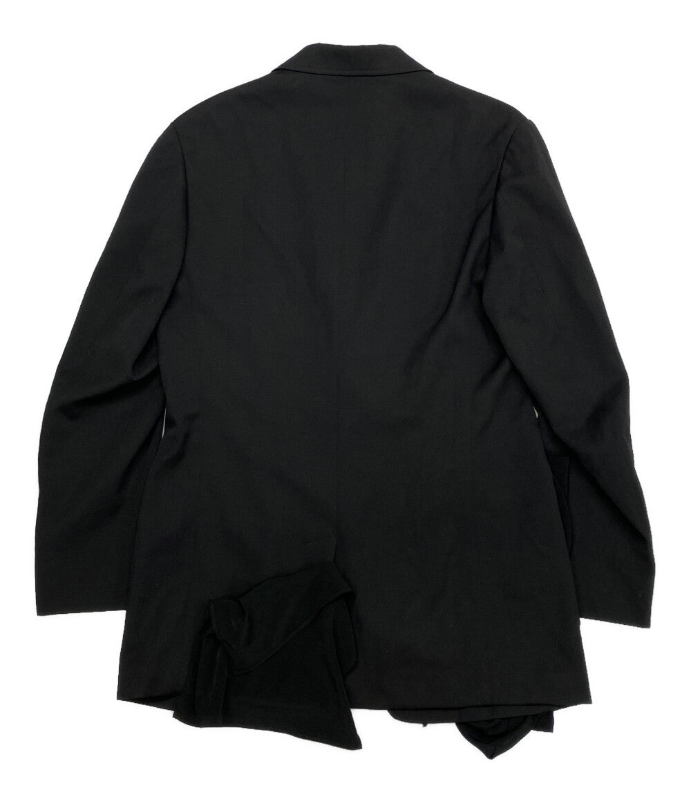 ヨウジヤマモトプールオム  テーラードジャケット WOOL GABARDINE LEFT SIDE DRAPED JACKET 23AW     メンズ SIZE 3  Yohji Yamamoto POUR HOMME