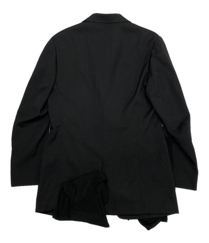 ヨウジヤマモトプールオム  テーラードジャケット WOOL GABARDINE LEFT SIDE DRAPED JACKET 23AW     メンズ SIZE 3  Yohji Yamamoto POUR HOMME