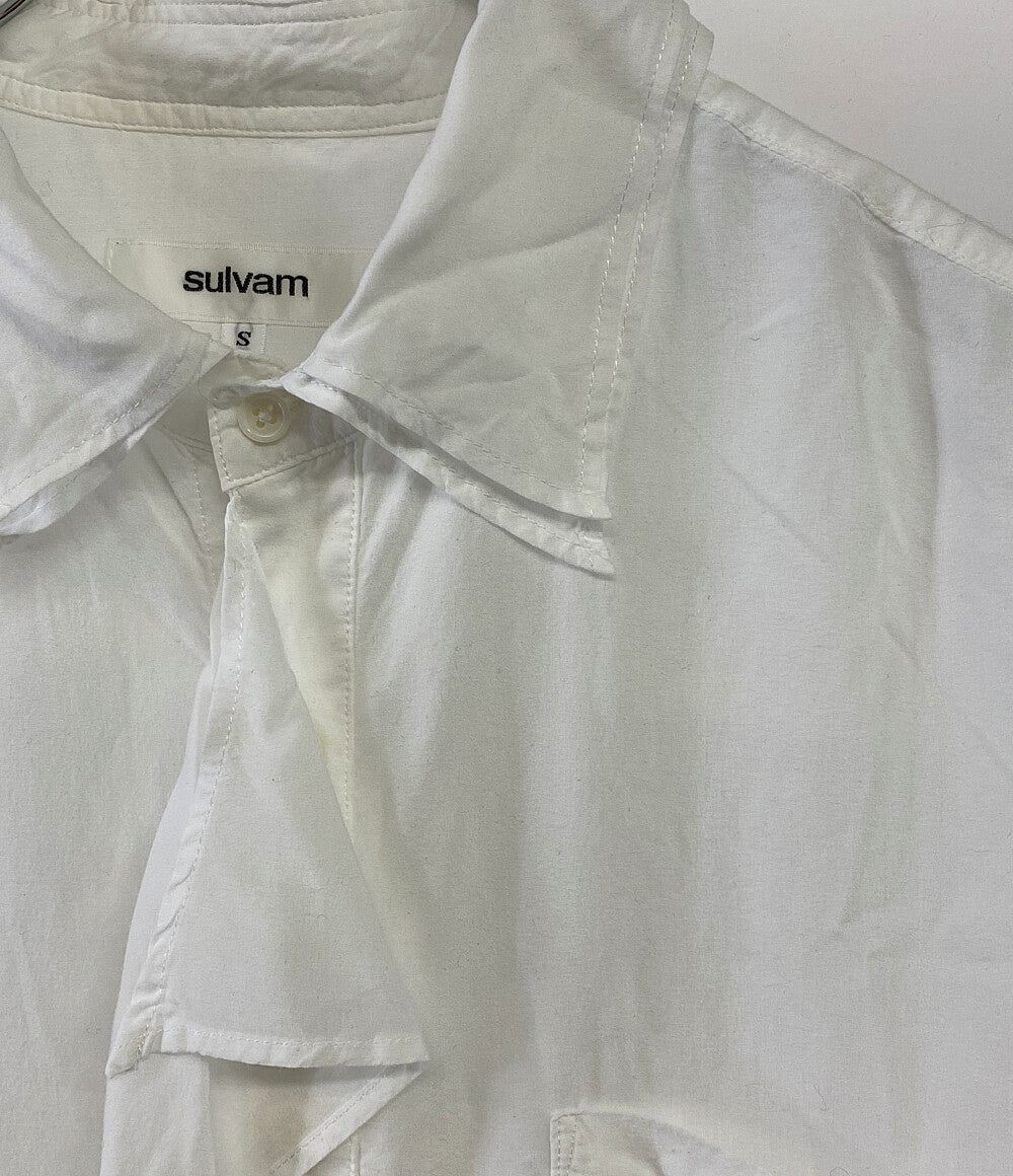 サルバム  長袖シャツ  DOUBLE ONE-PIECE COLLAR SHIRT 23SS     メンズ SIZE S  SULVAM