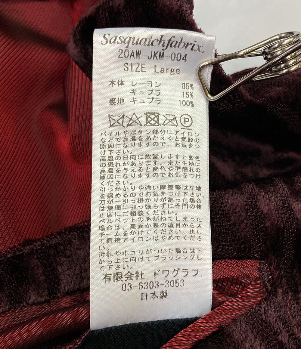 サスクワァッチファブリックス  テーラードジャケット ベロア 20AW     メンズ SIZE L  SASQUATCHfabrix