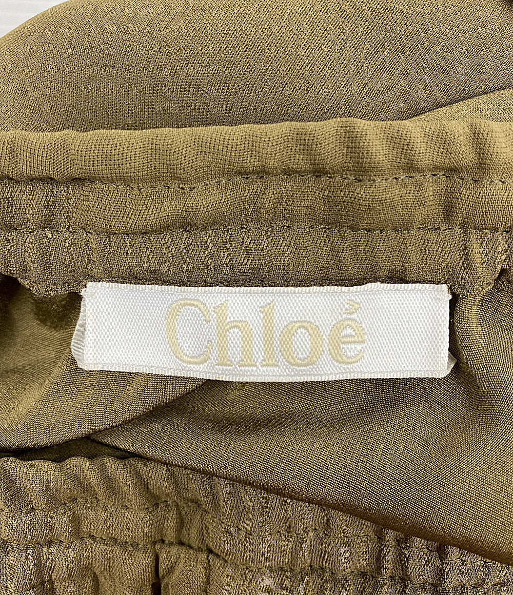 クロエ  シルクサルエルイージーパンツ カーキ      レディース SIZE 34  Chloe