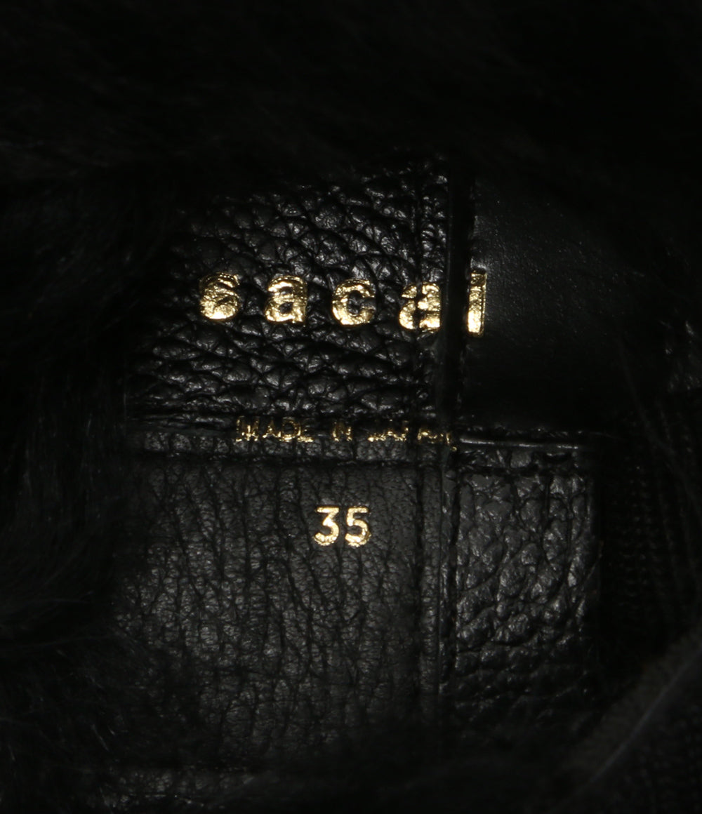 サカイ  ファーサンダル　ブラック      レディース SIZE 35  SACAI