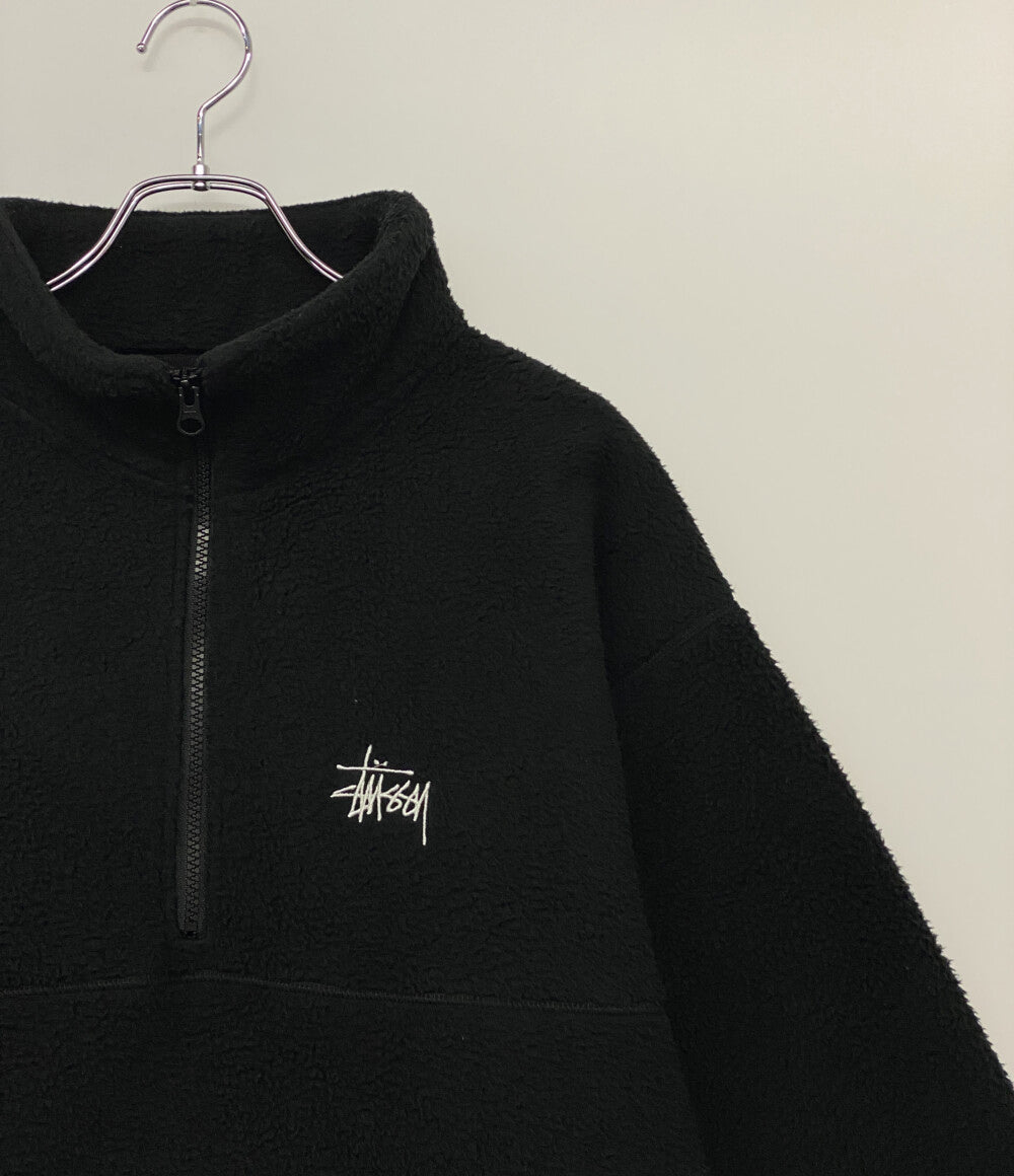 Stussy ファージャケット フリース ブラック 中古・古着通販】stussy (ステューシー) フリースジャケット