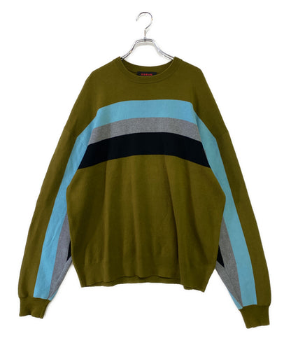 キャバン 長袖ニット Cotton Wide Border Knit      レディース SIZE L  CABaN