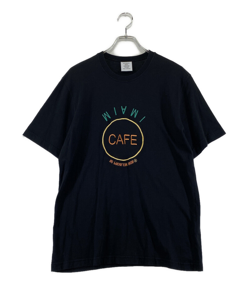 VETEMENTS 半袖Tシャツ 両面ロゴプリントTEE 18SS WSS18TR600 メンズ
